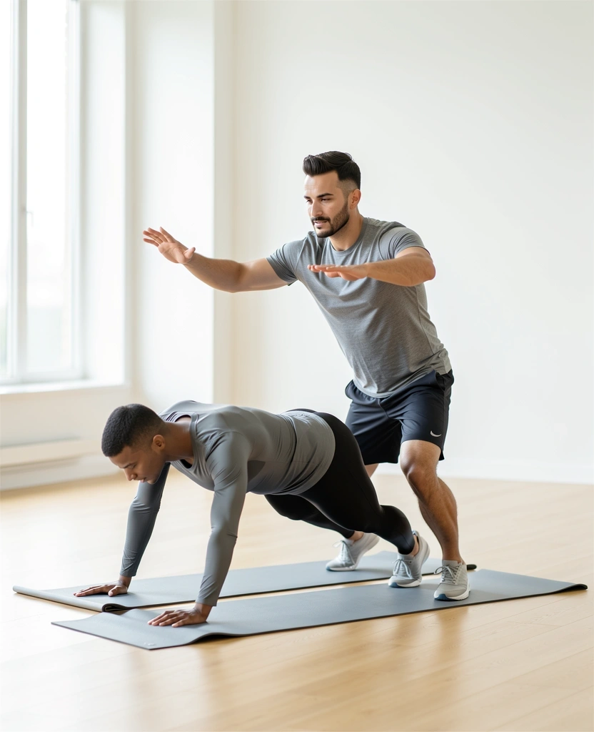 Movement specialist demonstrating mobility exercises